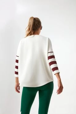 White Varsity Ally Swing Sweatshirt -Vogue Vista Clothing kpEmql1BrIY7jZDSzZToXZtJbwYsjD1B 1