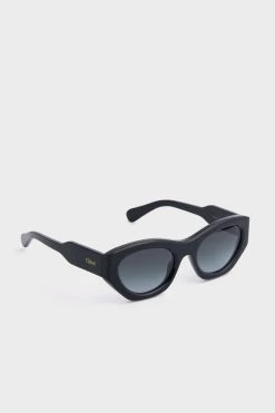 Chloé Shiny Solid Black Cat Eye -Vogue Vista Clothing l4Naz1SAZ57CrD1aSHx16Kdr1onimeGe 1