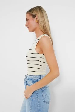 Black And Antique White Tank Bodysuit -Vogue Vista Clothing lUb49FWikVTcHexjESm1GnZFEzVuATCd 1