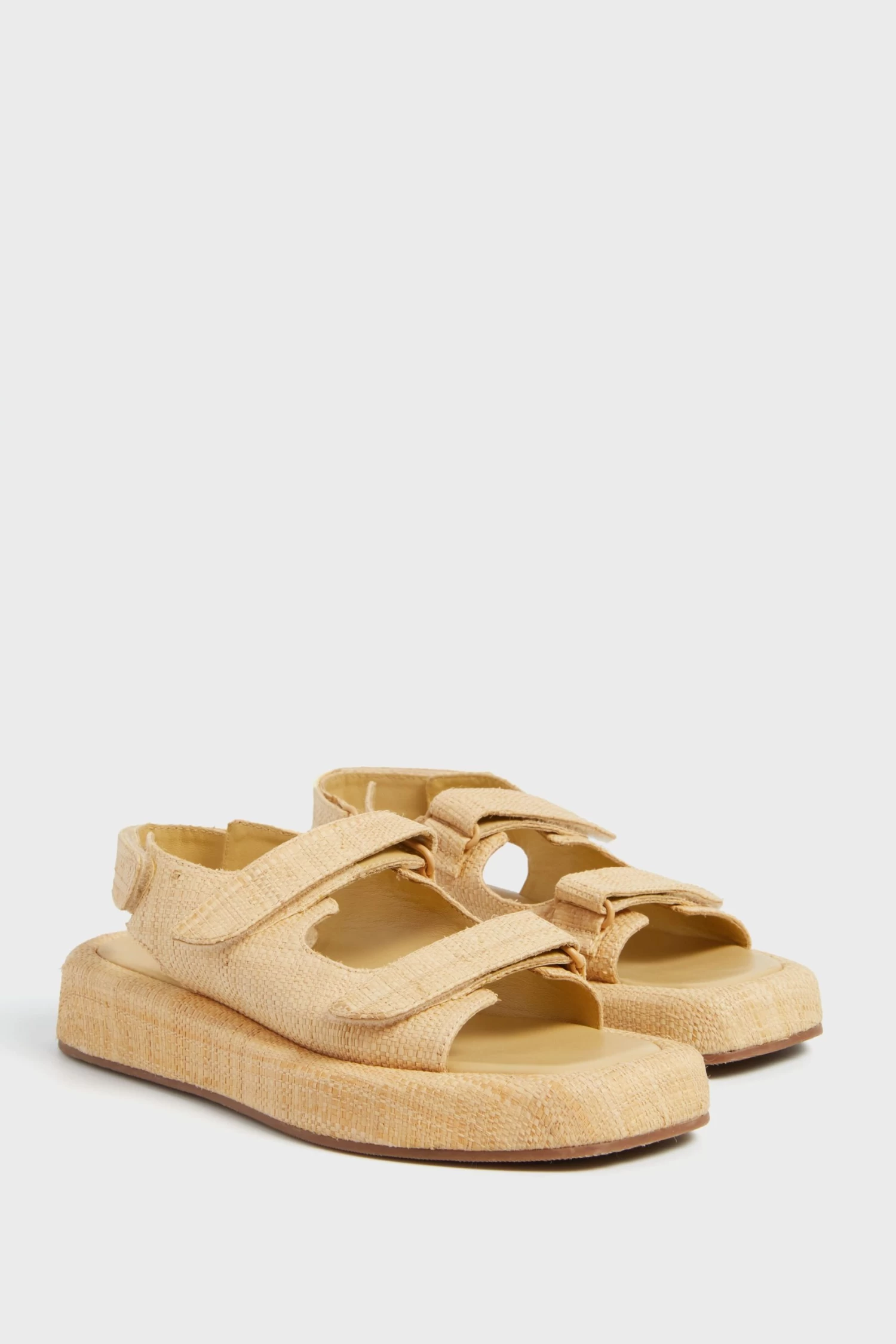 Loeffler Randall Natural Straw Blaise Two Band Platform Sandal 3 Loeffler Randall Natural Straw Blaise Two Band Platform Sandal - Image 3