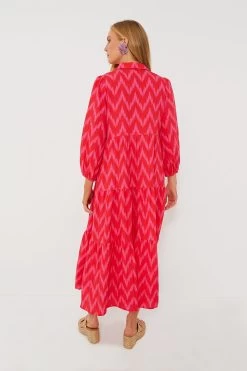 Hot Pink Ikat Mabel Maxi Dress -Vogue Vista Clothing lwNMQulXys4utNpUDiW7piY35QJoXT93 1