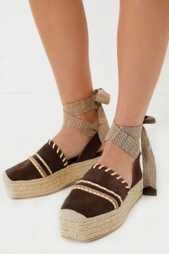 ULLA JOHNSON Dark Brown Stitch Detail Espadrilles -Vogue Vista Clothing n9DglW8nAcvgAp5g9XpBiG6FcMZG0S0Y 1