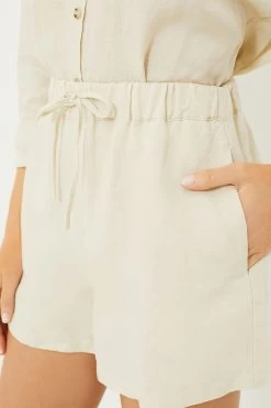 Sandshell Air Linen Elastic Drawstring Shorts 10 Sandshell Air Linen Elastic Drawstring Shorts -Vogue Vista Clothing ncDstno3iyCpRIfArDrY71qAPBMBXHzZ 1