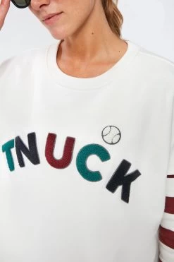 White Varsity Ally Swing Sweatshirt -Vogue Vista Clothing nxLHxqUAYU1PVeusXGP5ojCcUaCJ3ebz 1