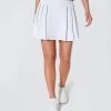 White Piped 15 Inch Lydia Tennis Skirt