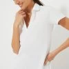 White Short Sleeve Caroline Polo