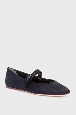 Loeffler Randall Black Moire Ginger Flats