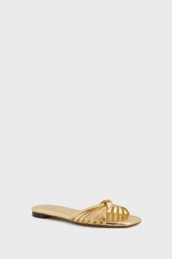 Loeffler Randall Gold Metallic Izzie Sandals