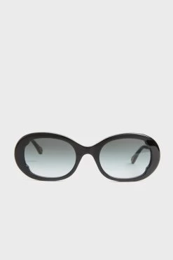 Chloé Black Lilli Round Sunglasses