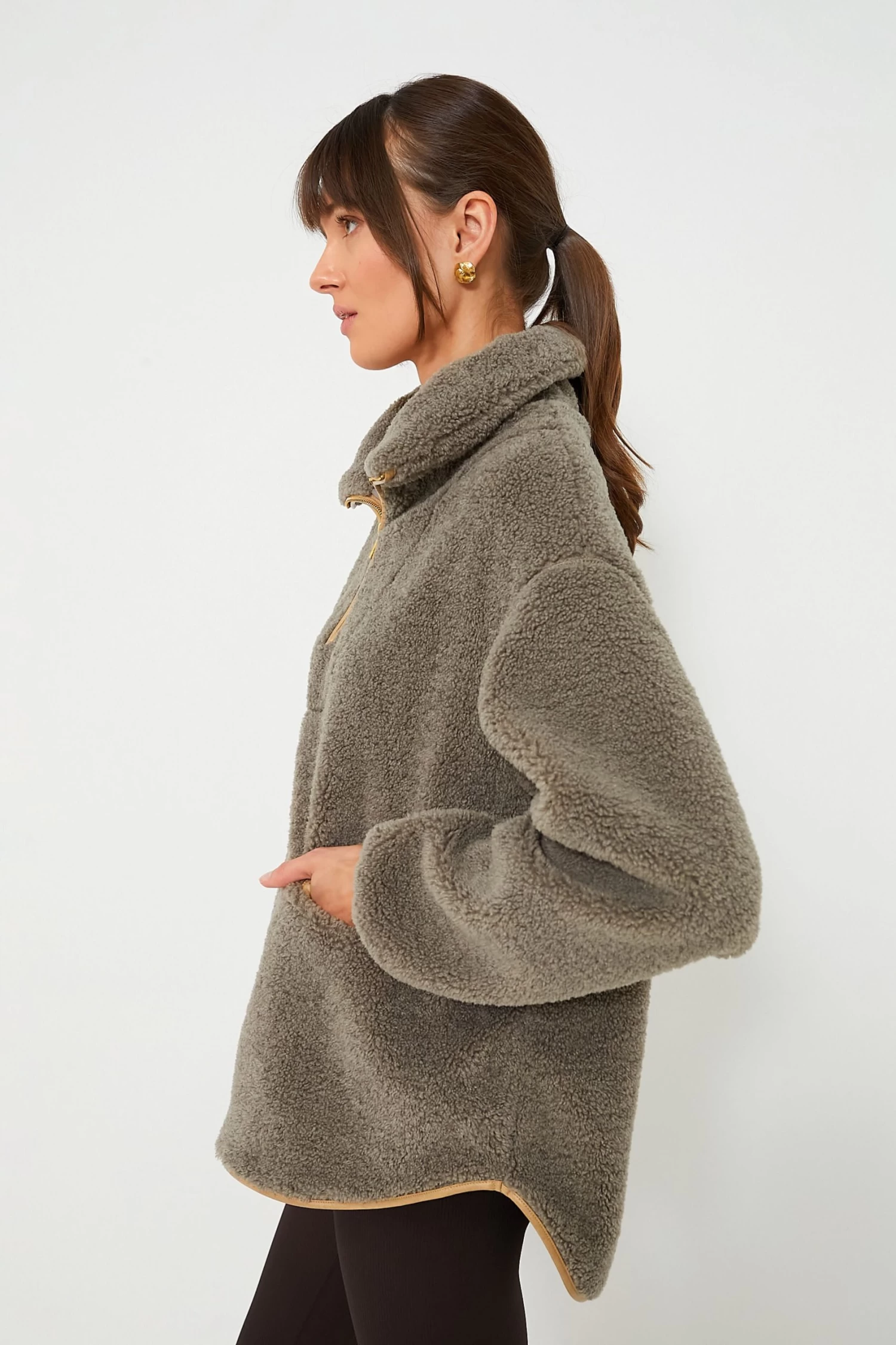 Olive Rhodes Shearling Quarter Zip 3 Olive Rhodes Shearling Quarter Zip - Image 3