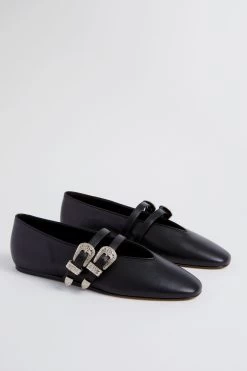 Black Claudia Western Leather Slippers 7 Black Claudia Western Leather Slippers -Vogue Vista Clothing rBPs5O6MESa4h5EannW8asOXBXPcor6S 1