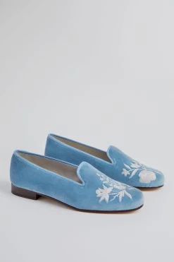 Wedgewood Blue Velvet Chinapaper Slippers -Vogue Vista Clothing rHeT5OMl5KU6PEJrnkoxJeayq48whs7Q 1