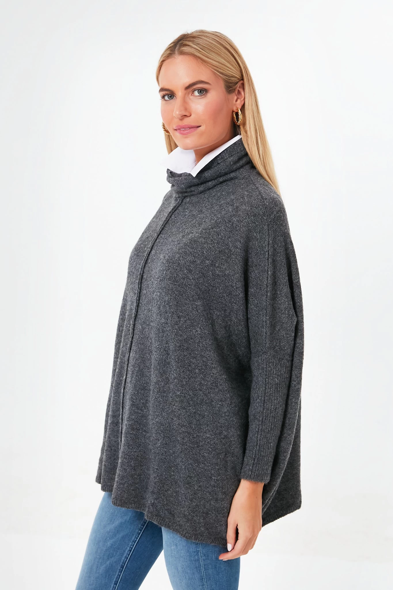 Charcoal Turtleneck Soft Sweater 3 Charcoal Turtleneck Soft Sweater - Image 3