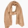 Camel Heather Cashmere Travel Wrap