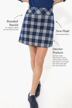 Navy Plaid 17 Inch Helen Golf Skirt 12 Navy Plaid 17 Inch Helen Golf Skirt -Vogue Vista Clothing s4pdho2GYSvTpXi58byMvHYFljfUavQL 1