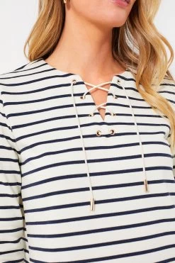 Navy Stripe Manon Popover -Vogue Vista Clothing sgOyXOZNG05nfL8qnW7plPimKDuChY0W 1
