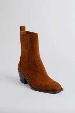 Loeffler Randall Cacao Split Suede Agnes Boots