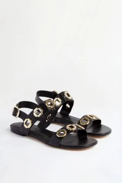 Black Leather Milan Flat Sandals -Vogue Vista Clothing siqQoh7IJe0DB7WnPyBYMucGdcaqQhq3 1 062612a7 5b46 40ba a236 d6f547e6c739