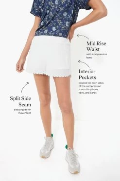 White Scallop Marisa Tennis Short -Vogue Vista Clothing t66zTvUgN5Y4fmn4njv4pCFnzBSFoJKy 1