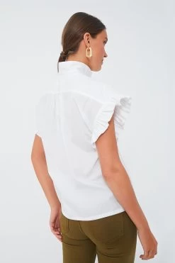 White Marianne B Ruffle Sleeve Shirt 9 White Marianne B Ruffle Sleeve Shirt -Vogue Vista Clothing tYO3iJPydlKzgzXUh8ba0MwAtnrwjCYW 1