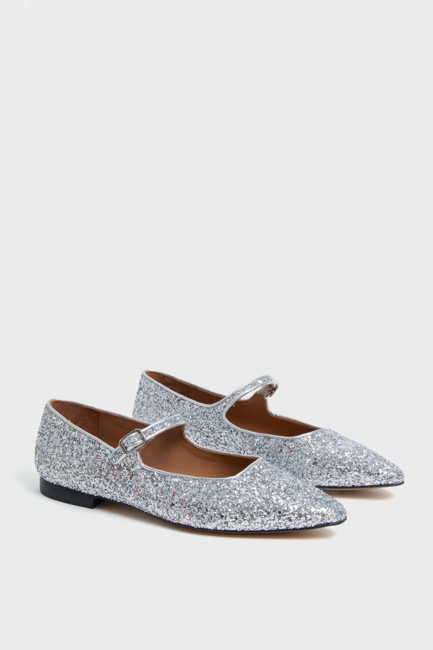 Silver Glitter Camila Flats 4 Silver Glitter Camila Flats - Image 4