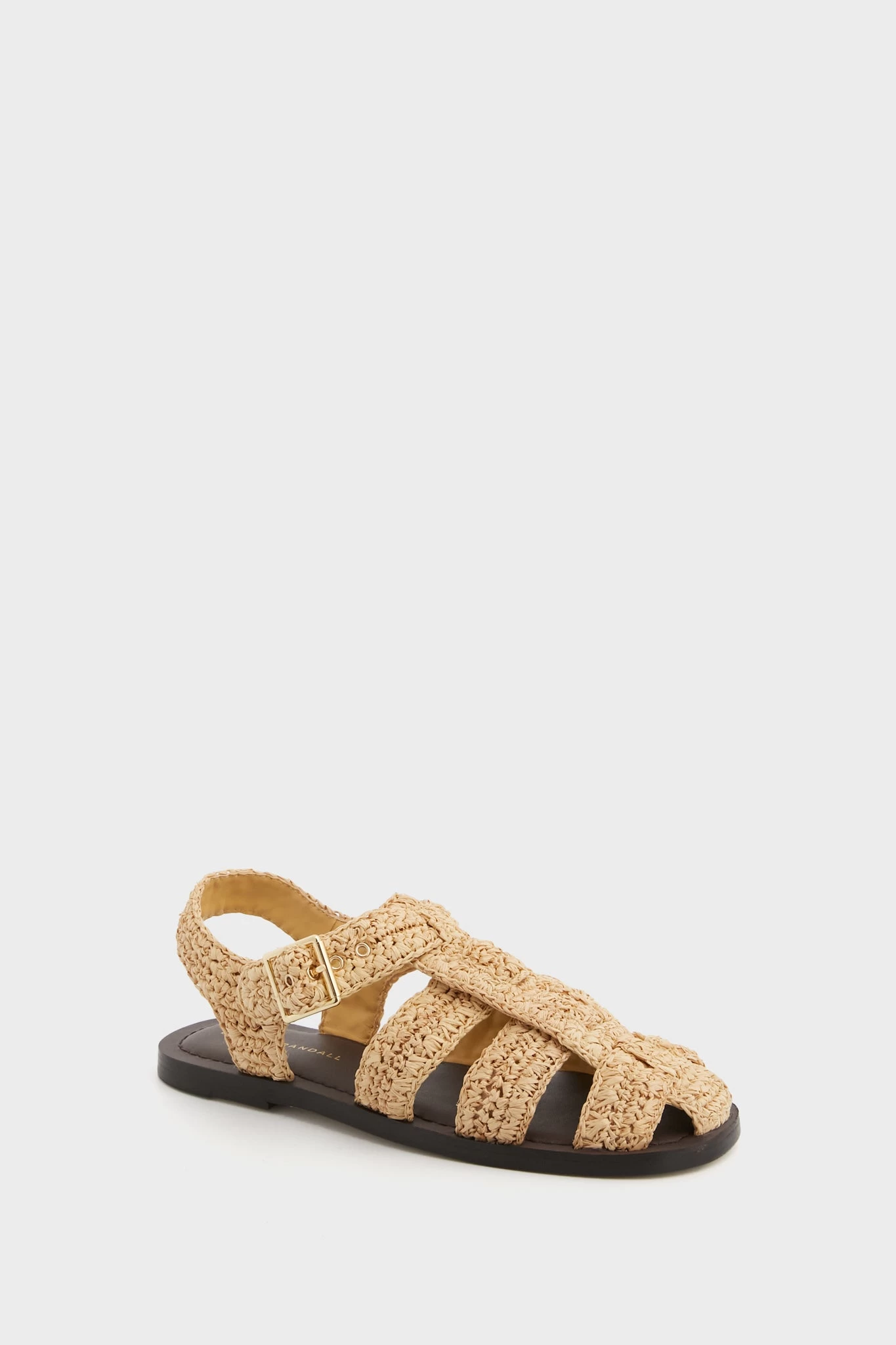 Loeffler Randall Natural Crochet On Dark Brown Sawyer Sandals 1 Loeffler Randall Natural Crochet On Dark Brown Sawyer Sandals