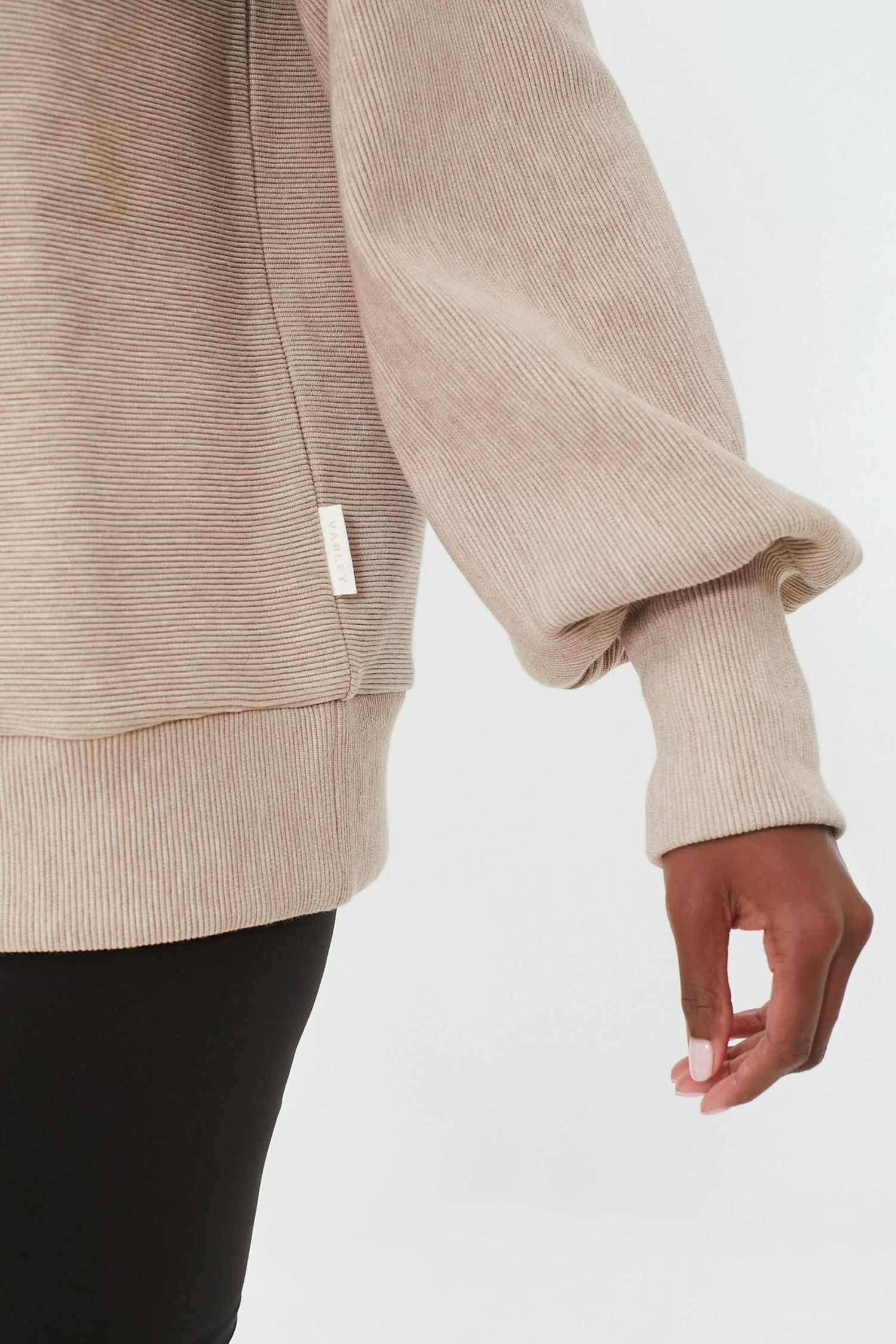 Varley Taupe Marl Vine Half Zip 5 Varley Taupe Marl Vine Half Zip - Image 5