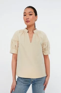 Tan Ruthie Blouse
