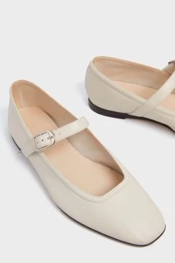 Ecru Leather Ballet Mary Janes -Vogue Vista Clothing ucXyUGK8zO4mzPzD8D9aZJA9Dna3J1tc 1