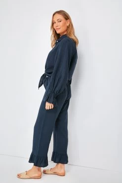 Navy Rumba Linen Lounge Suit 7 Navy Rumba Linen Lounge Suit -Vogue Vista Clothing uoo0vsYFIWqIXADGe9clCH0eTiJaWden 1