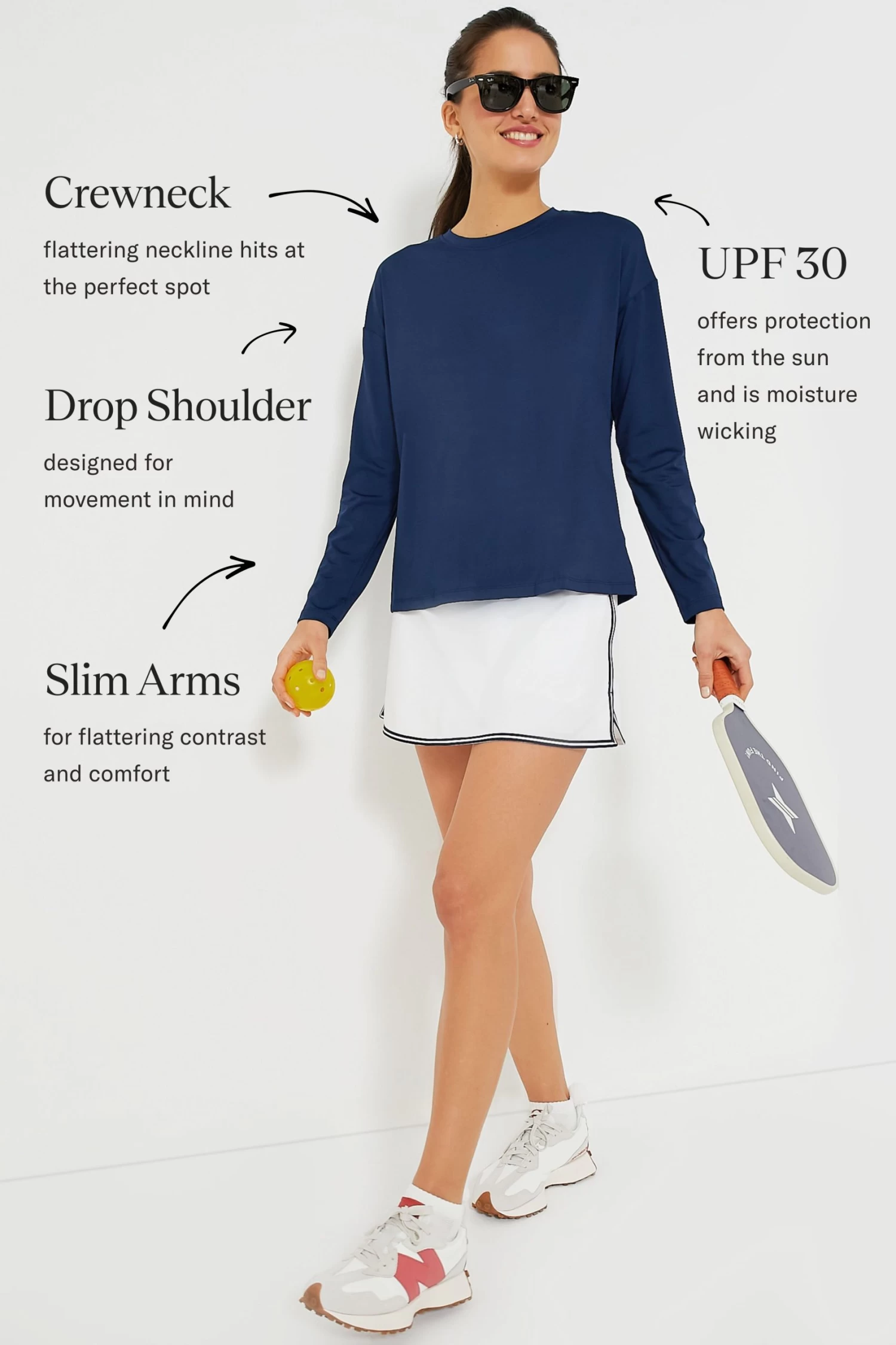 Navy Long Sleeve Ryan Boyfriend Tee 3 Navy Long Sleeve Ryan Boyfriend Tee - Image 3