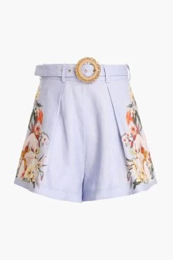 Zimmermann Blue Palm Lexi Tuck Short