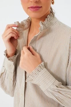 Isabel Marant Etoile Ochre Saoli Iconic Striped Blouse -Vogue Vista Clothing vZynTo0VVZSWf5DCBbevuznHlMIVSJJy 1