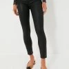 7 For All Mankind The Black Coated High Waist Ankle Skinny