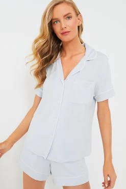 Eberjey Ice Blue Gisele Short PJ Set