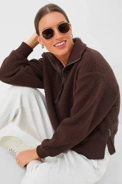 Varley Dark Truffle Roselle Half Zip Fleece -Vogue Vista Clothing wSL5Ov1wMqRXwRq2AFCnAZFFnHBmkBST 1