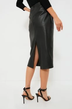 Black Leather Monica Midi Skirt -Vogue Vista Clothing wTyiPlqAonxGmuqhIYVBQcmEgDyRnWXM 1