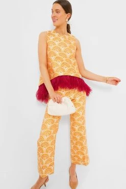 Jacquard Fans La Scala Top With Feathers -Vogue Vista Clothing wXPWkUkcJHycHFFsYr97a4B1VuiL1oBr 1