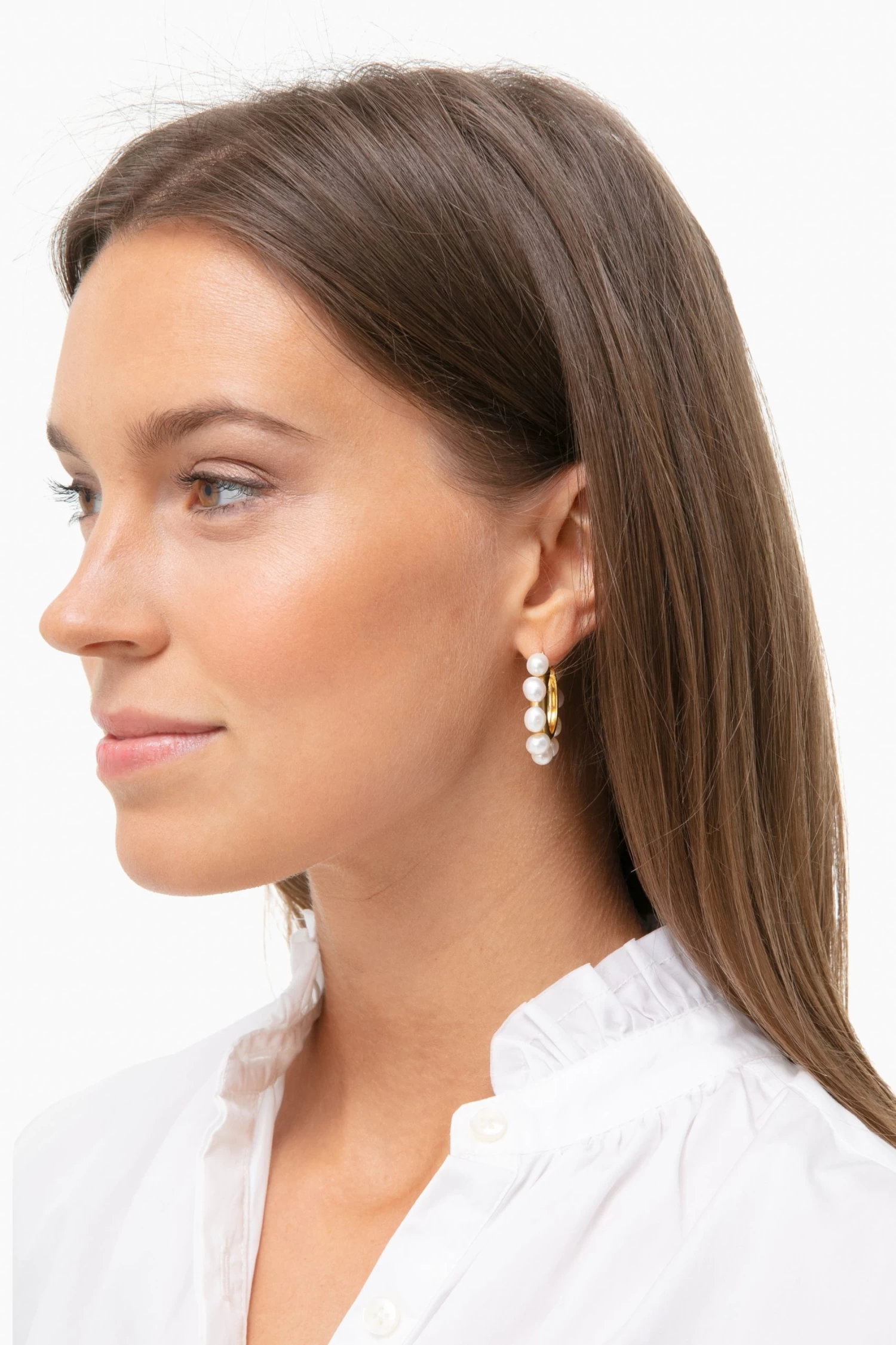 Twiggy Pearl Hoop 3 Twiggy Pearl Hoop - Image 3