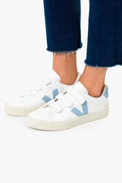 Veja Extra White Steel Blue Recife Logo Sneakers -Vogue Vista Clothing xDXkCymgz8LS3G8uHItIhFmbzqg9dFNA 1