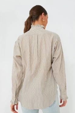 Isabel Marant Etoile Ochre Saoli Iconic Striped Blouse -Vogue Vista Clothing xaH3002R2Ralercj6MW5gDg0ouEJLiQE 1