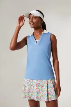 Boogie Down Blue Sleeveless Caroline Polo -Vogue Vista Clothing xjVJc7B3ya1odXCo9ddHtSSwnEQ6DL8R 1