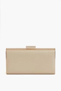 Champagne Precious Metallic Slimline Clutch