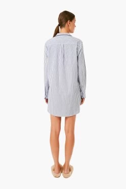 Navy French Ticking Nightshirt -Vogue Vista Clothing yrV26VQSlvFe83PRc7qfQWYS7cIkGjOj 1