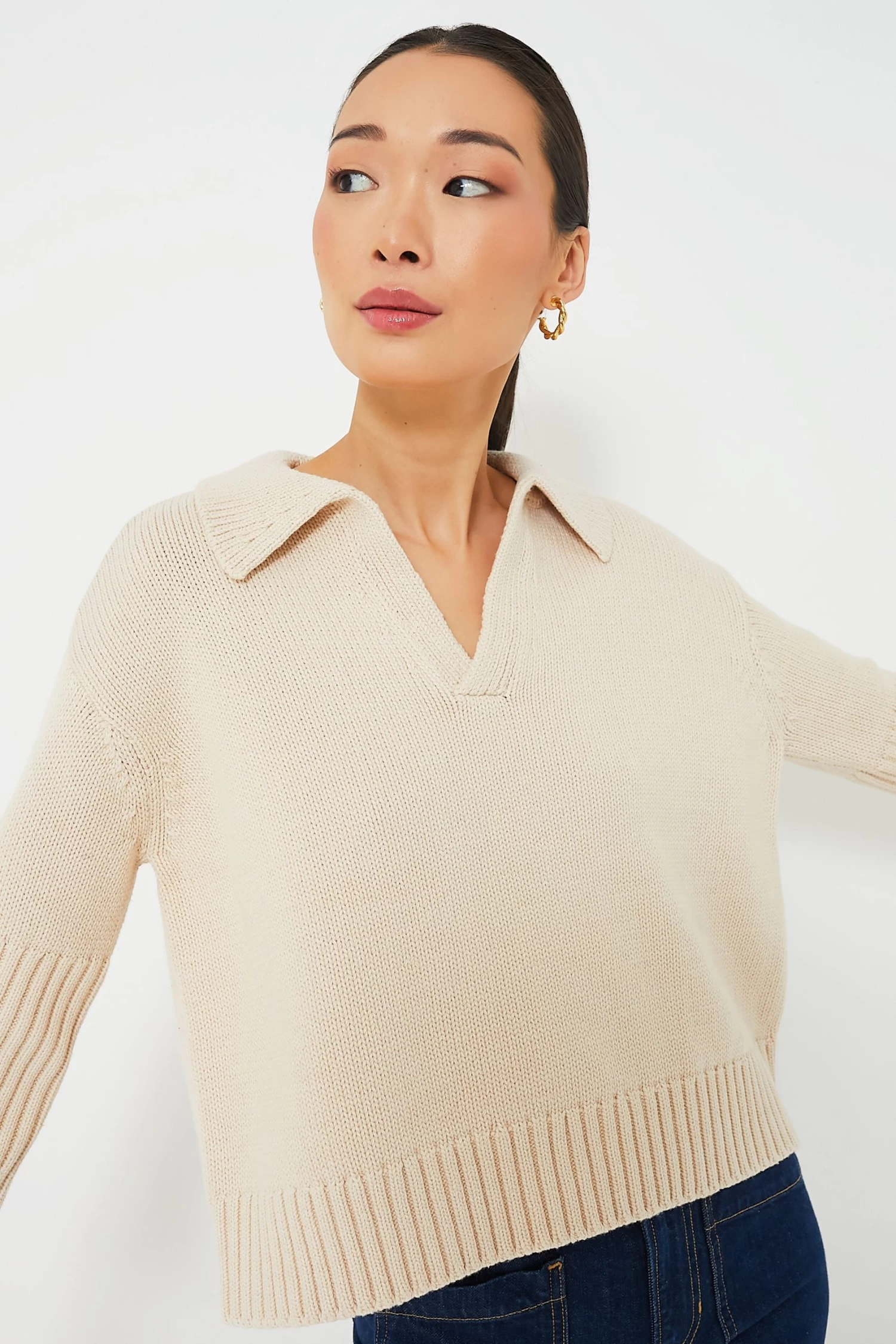 Sandstone Brenna Polo Sweater 1 Sandstone Brenna Polo Sweater