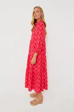 Hot Pink Ikat Mabel Maxi Dress -Vogue Vista Clothing z0idQtlIaQntG7P4Zh1uCAVA2Kjd1npm 1