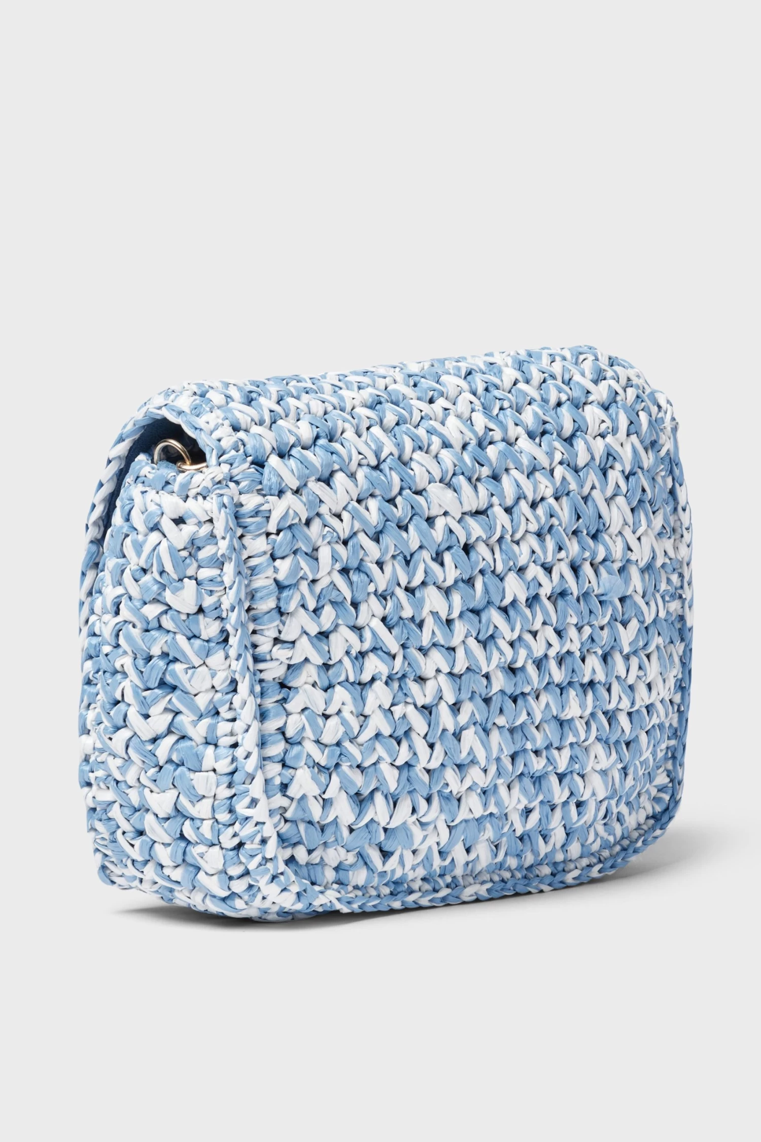 Blue Woven Shoulder Bag 4 Blue Woven Shoulder Bag - Image 4